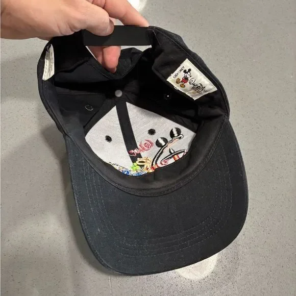 Vintage Walt Disney World Baseball Hat Embroidered Black Adult SnapBack - Picture 3 of 4